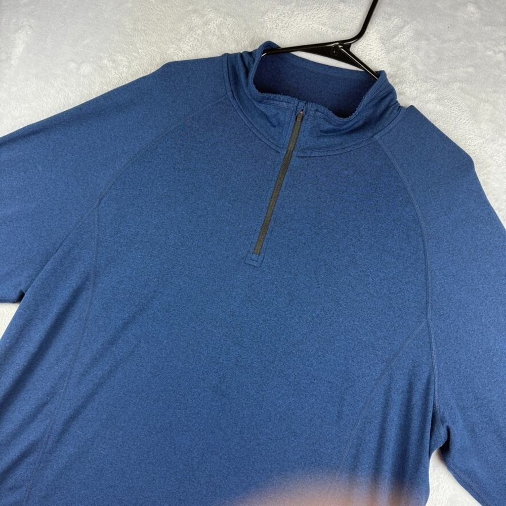 REI Co-op 1/4 Zip Pullover Mens Extra Large Blue Lightweight Performance Sweater
